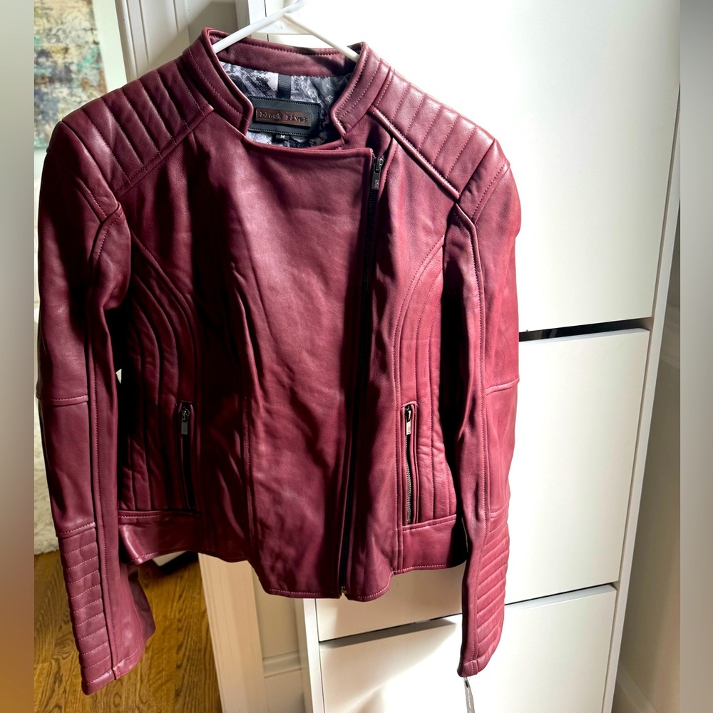 Alexis Quilted Leather Moto Jacket Size Medium